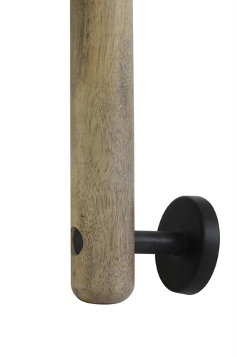 Kinkiet ścienny Banu czarny drewniany nowoczesny do salonu i sypialni Light&Living