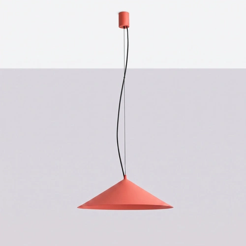 Lampa wisząca FINT czerwona LED regulowana do salonu nowoczesna