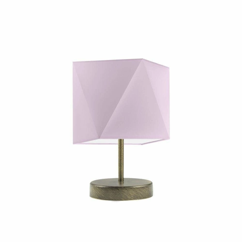 Lampka nocna PASADENA nowoczesna z abażurem fioletowym do sypialni i salonu LYSNE 30cm