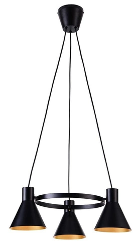  Lampa wisząca More 3x40W E27 czarny  matowy