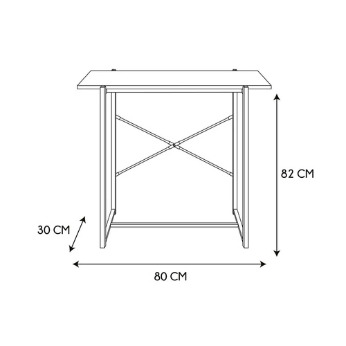Konsola Loka nowoczesna loftowa wąska do przedpokoju i salonu naturalna płyta MDF metal