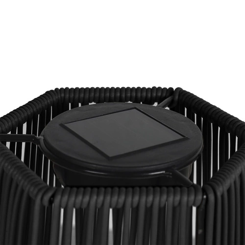 Lampa stołowa LED solarna Merrill czarna do ogrodu i na taras odporna na warunki zewnętrzne