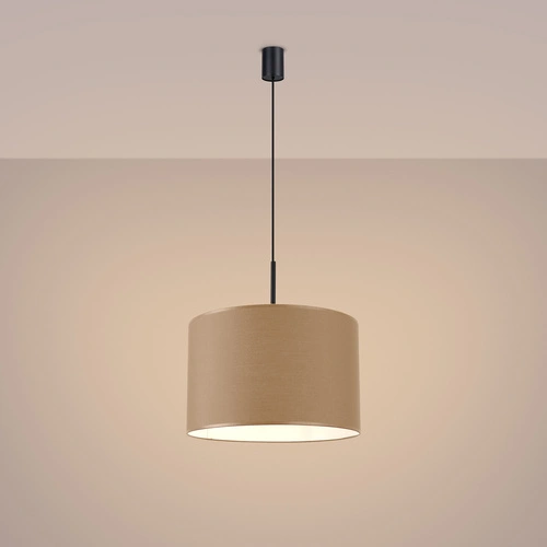 Lampa wisząca NEVIA beżowa minimalistyczna lampa do salonu i jadalni 40 cm