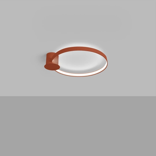 Plafon sufitowy LED RIO 55 nowoczesny okrągły czerwony do salonu, kuchni, sypialni