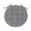 Poduszka na krzesło 38cm okrągła szara  