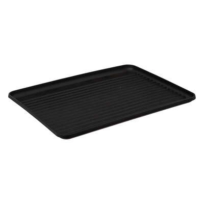 Ociekacz do naczyń Erica składany dwupoziomowy czarny metalowy z tacą na blat Atmosphera