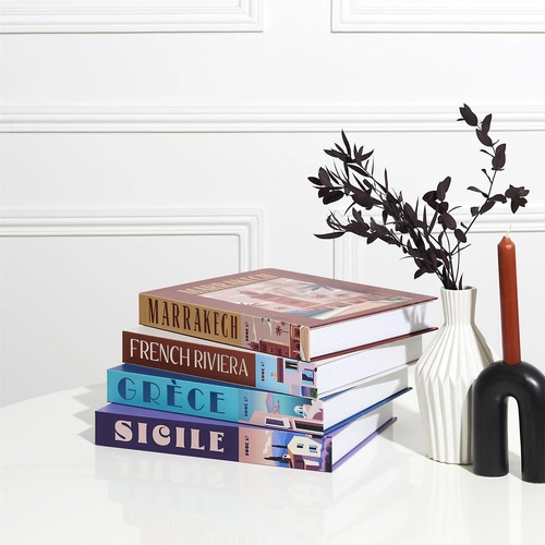 Intesi Marrakech czerwone pudełko ozdobne książka kartonowe dekoracyjne do salonu