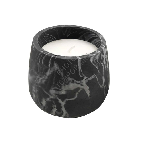 Świeca zapachowa Marble Intesi czarna parafinowa do salonu nowoczesna ozdobna