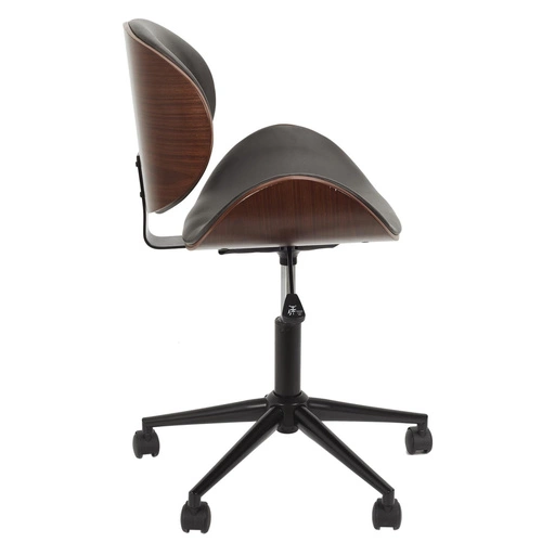 Fotel biurowy ergonomiczny Reno Intesi obrotowy na kółkach skórzany brązowy nowoczesny do biura