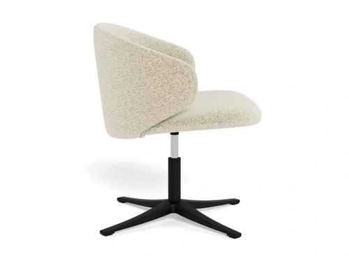 Fotel kubełkowy Ella obrotowy beżowy do salonu i jadalni nowoczesny