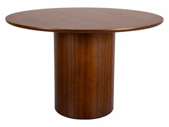 Stół okrągły Lyndon 120 cm orzech do jadalni i salonu nowoczesny