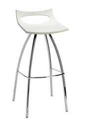 Hoker Diablito 65 cm biały chrom nowoczesny bez oparcia do kuchni i wyspy SCAB Design