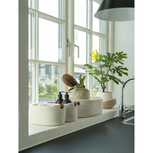 House Nordic Jarana zestaw 3 koszy dekoracyjnych bawełnianych do przechowywania