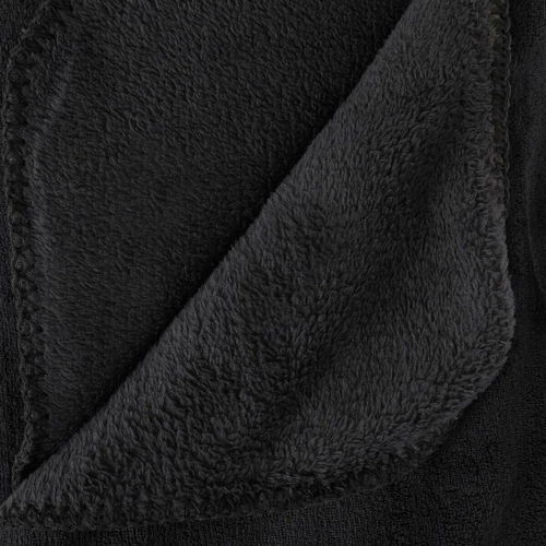 Atmosphera miękki koc mikropluszowy 180x230 cm czarny ciepły pled na kanapę