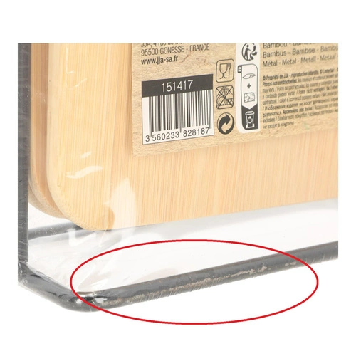 Zestaw 4 deski do krojenia bambusowe i metalowy stojak outlet