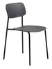 Krzesło Kirkland do jadalni i kuchni nowoczesne czarne sztaplowane