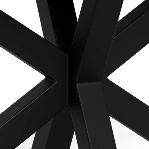 Stół Heaven 135x80 nowoczesny do jadalni ceramika dąb na czarnych nogach