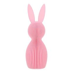Figurka wielkanocna Królik duży różowy Intesi 17 cm glamour dekoracja na stół lub komodę