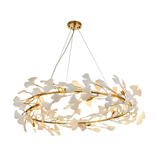 Lampa wisząca BOTANIKA złoto biała 100  cm