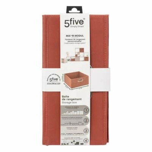 5five simply smart pudełko materiałowe do regału 31x15 cm składane czerwone z uchwytem