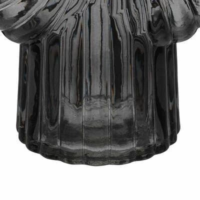 Wazon szklany Shell szary nowoczesny 32cm dekoracyjny na kwiaty Atmosphera