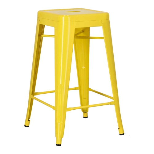 Hoker Paris 66cm żółty inspirowany Tolix  Outlet