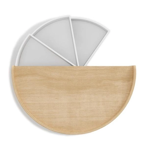 Umbra Moona nowoczesny organizer na kosmetyki z drewna i tworzywa, obrotowy, na toaletkę