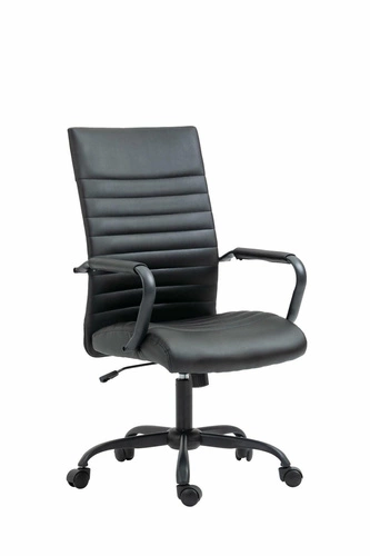 Fotel biurowy ergonomiczny Sorpreso czarny skórzany obrotowy z podłokietnikami TILT do biura