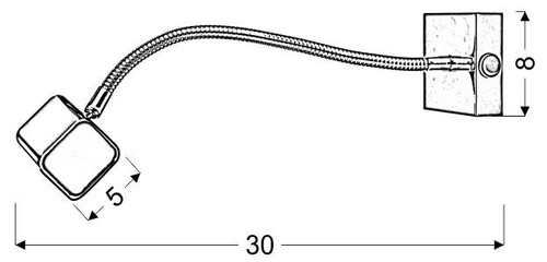 Kinkiet ścienny LED Forma chrom nowoczesny regulowany do czytania i sypialni CANDELLUX
