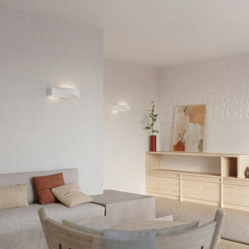 Kinkiet ścienny Sigma biały nowoczesny ceramiczny Sollux Lighting do salonu i sypialni 42 cm