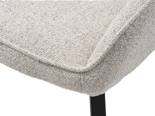 Krzesło do jadalni Alma tapicerowane boucle z podłokietnikami białe