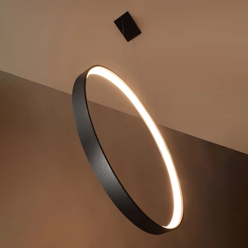 Lampa wisząca LED Rio 78 czarna nowoczesna do salonu, kuchni lub nad wyspę