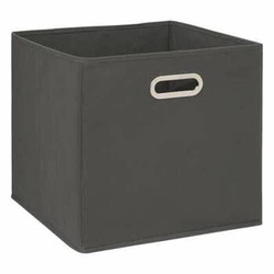 Pudełko do regału 31x31cm gładkie szare ciemne