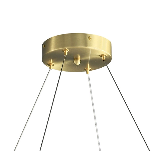 Lampa sufitowa PIUMA glamour biała złota szklana 80 cm do salonu i jadalni Step into Design