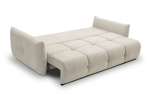 Sofa rozkładana Bode 3 osobowa z funkcją spania do salonu skandynawska beżowo-szara