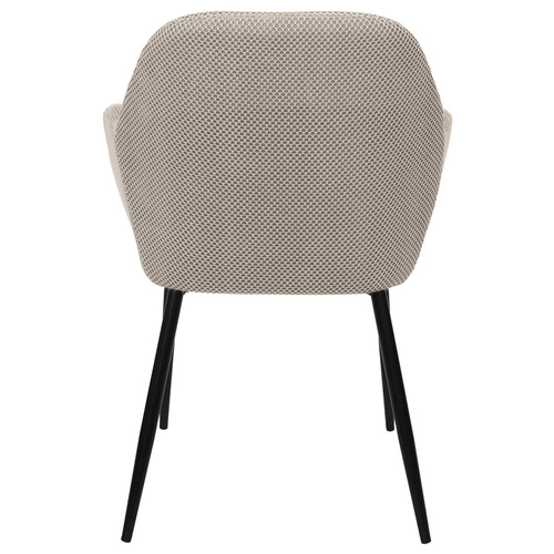 Krzesło tapicerowane Lavia szare Intesi do jadalni i salonu nowoczesne z podłokietnikami