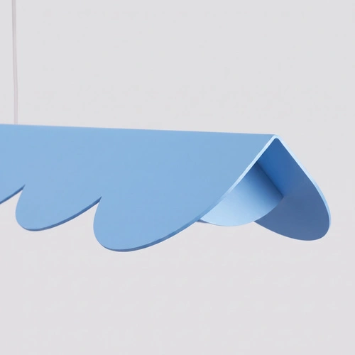 Lampa wisząca BISCUIT LED błękitna regulowana nad wyspę 98,5 cm