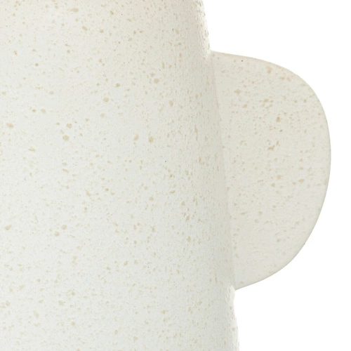 Lampka nocna do sypialni Raia Atmosphera biała ceramiczna z abażurem boho 42 cm