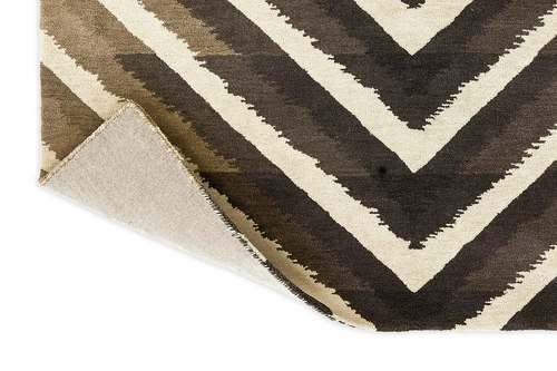 Dywan nowoczesny wełniany Makalu Flint 170x240 geometryczny do salonu i sypialni beżowy