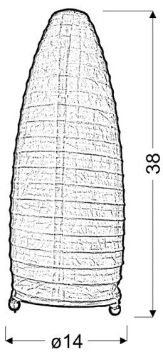 Lampa stołowa Papirus lampka papierowa  biała 40W E14