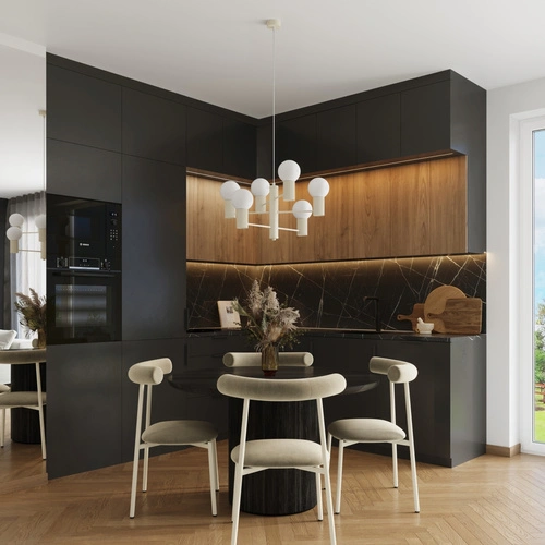 Nowoczesny żyrandol HALO 6 beżowy do salonu i jadalni z aluminium