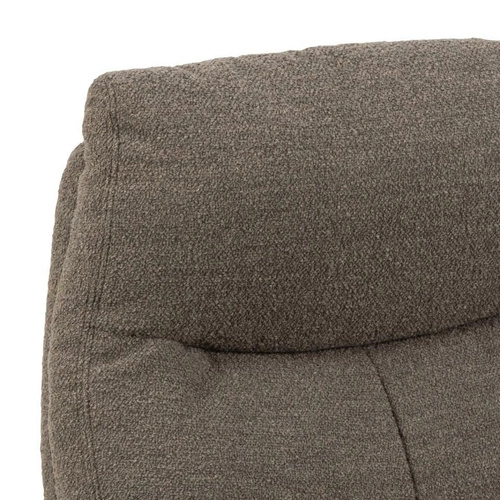 Fotel obrotowy London Monza taupe z podnóżkiem do salonu nowoczesny relaksacyjny beżowy