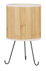 Lampa stołowa Adora lampa gabinetowa  czarny 1x40W E14 abażur sosna