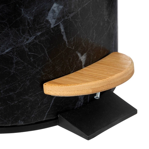 Kosz na śmieci Léa czarny marmur 3l z pedałem do łazienki i kuchni 5five simply smart