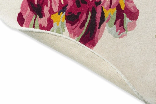 Dywan okrągły do salonu Gosford Cranberry 200 cm wełniany klasyczny kwiatowy Laura Ashley