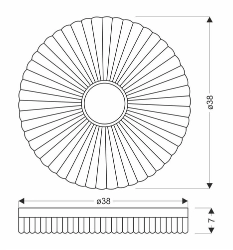 Plafon sufitowy LED Tart drewniany okrągły 38cm biały do salonu i kuchni CANDELLUX