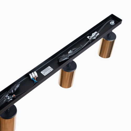 Plafon nowoczesny WINX 4L czarny złoty stalowy do salonu i sypialni Sollux Lighting