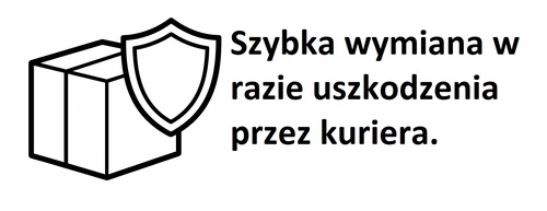 Szybka wymiana w razie uszkodzenia przez kuriera