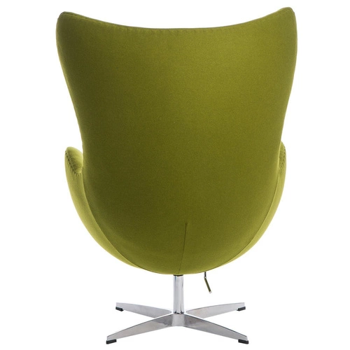 Fotel uszak Jajo Egg D2.DESIGN zielony kaszmir obrotowy bujany nowoczesny do salonu
