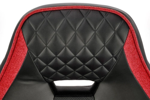 Fotel gamingowy Neferet ergonomiczny czarno-czerwony z zagłówkiem do biurka Intesi